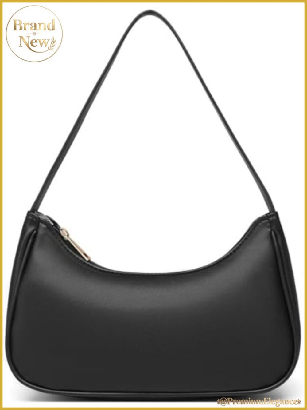Vegan Leather Hobo Sling Tote Handbag Retro Clutch Purse with Zipper